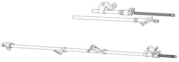 Cable, parking brake TO02209