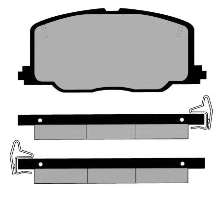 Brake Pad Set, disc brake PA535