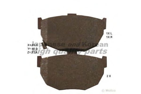 Brake Pad Set, disc brake 1083-5050