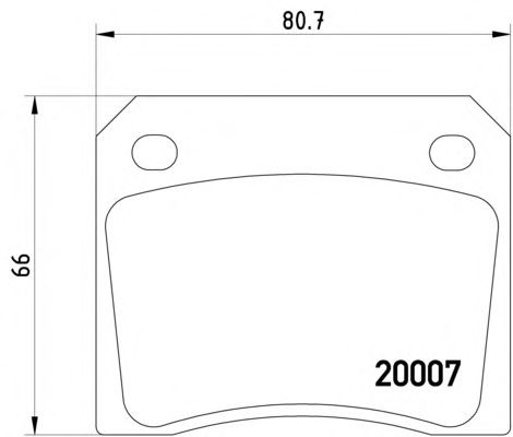 Комплект тормозных колодок, дисковый тормоз 2000702