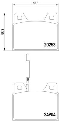 Brake Pad Set, disc brake 2025301