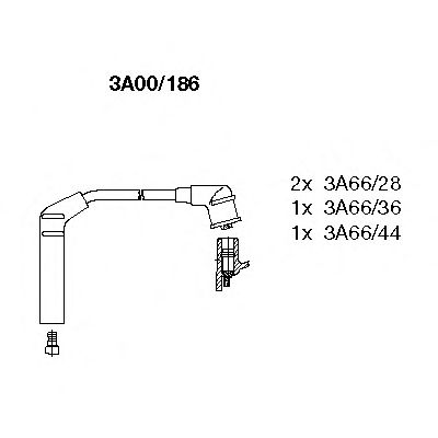 Ignition Cable Kit 3A00/186