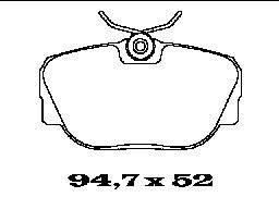 Kit de plaquettes de frein, frein à disque BL1256A4