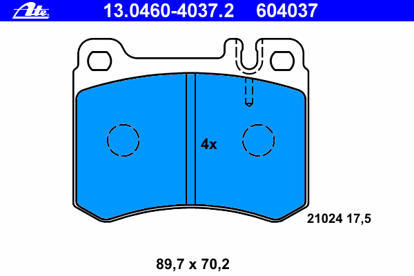 Brake Pad Set, disc brake 13.0460-4037.2