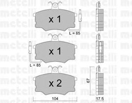 Brake Pad Set, disc brake 22-0053-0
