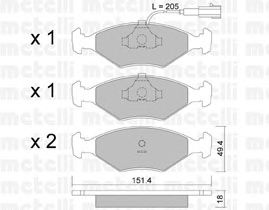 Brake Pad Set, disc brake 22-0057-4