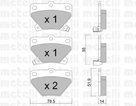 Brake Pad Set, disc brake 22-0424-0