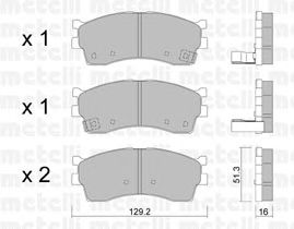 Brake Pad Set, disc brake 22-0512-0