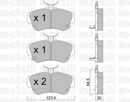 Brake Pad Set, disc brake 22-0521-0
