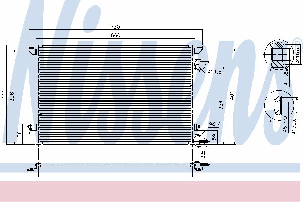 Condensator, airconditioning 94598
