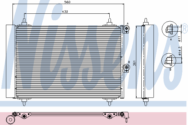 Condensator, airconditioning 94870
