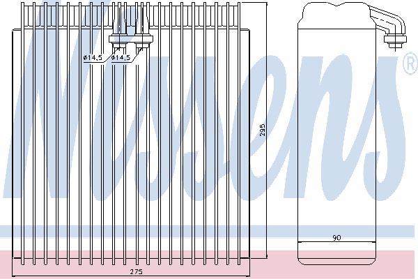 Evaporator, air conditioning 92107