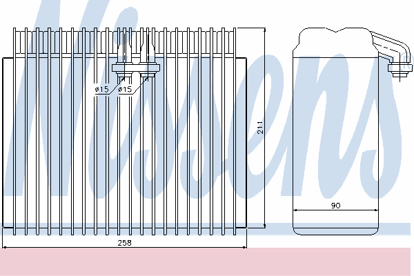 Evaporator, air conditioning 92171