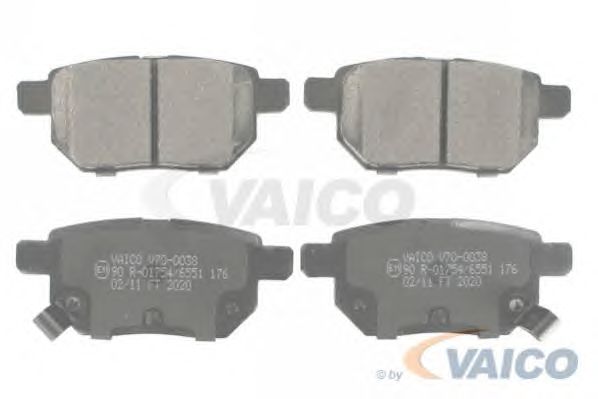Brake Pad Set, disc brake V70-0038
