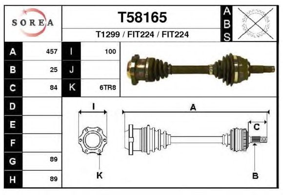 Aandrijfas T58165