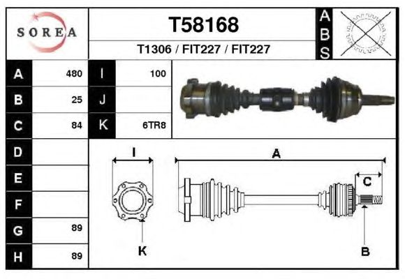 Aandrijfas T58168