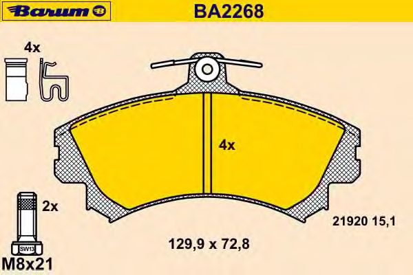 Brake Pad Set, disc brake BA2268