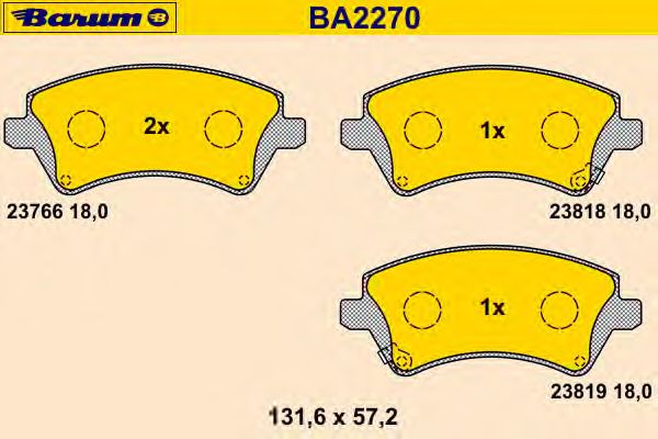 Brake Pad Set, disc brake BA2270