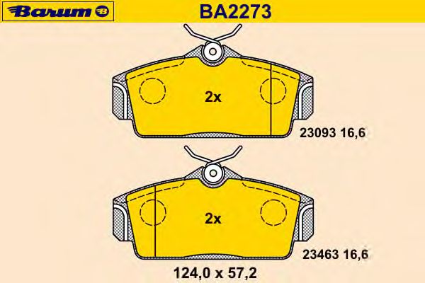 Brake Pad Set, disc brake BA2273