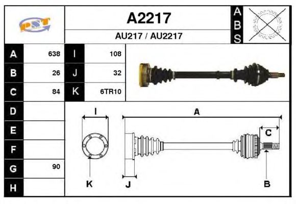 Arbre de transmission A2217