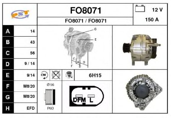 Alternator FO8071