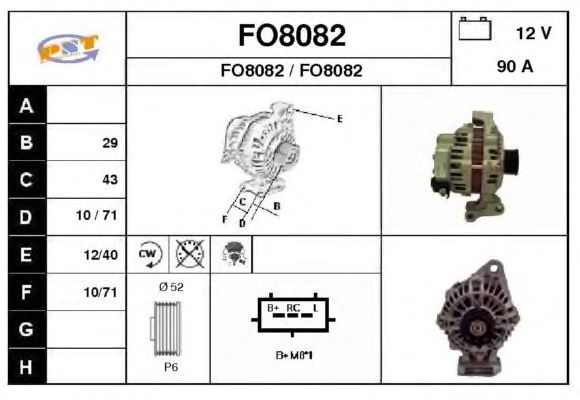 Alternator FO8082