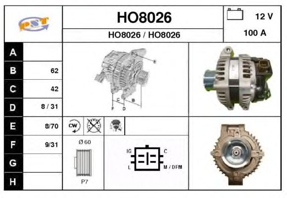 Alternator HO8026