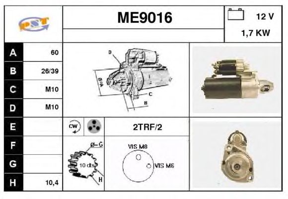 Startmotor ME9016
