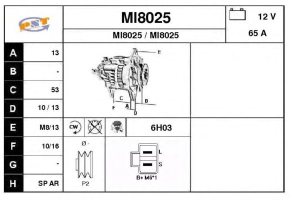 Alternator MI8025