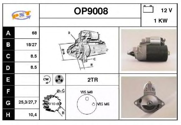 Startmotor OP9008