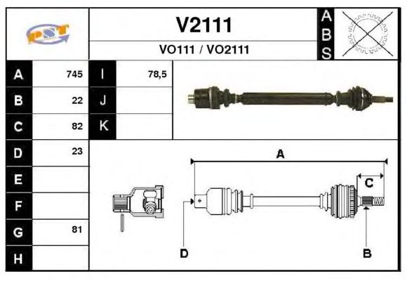 Veio de transmissão V2111