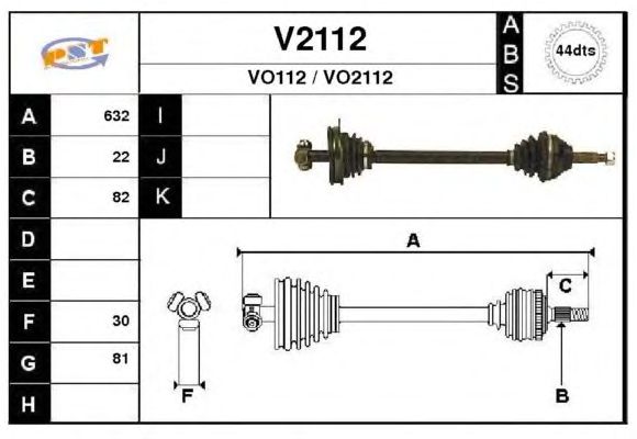 Veio de transmissão V2112