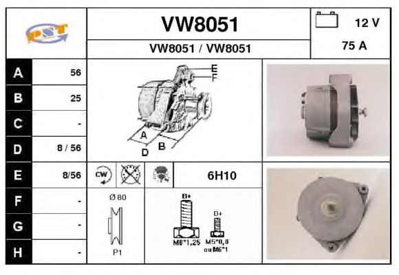Alternator VW8051