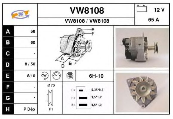 Alternator VW8108