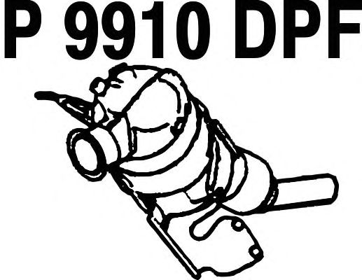 Partikelfilter, uitlaatinstallatie P9910DPF