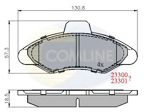 Комплект тормозных колодок, дисковый тормоз CBP0393
