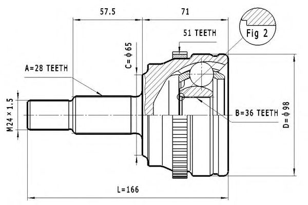 Joint Kit, drive shaft C.372