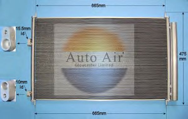 Condenser, air conditioning 16-1090