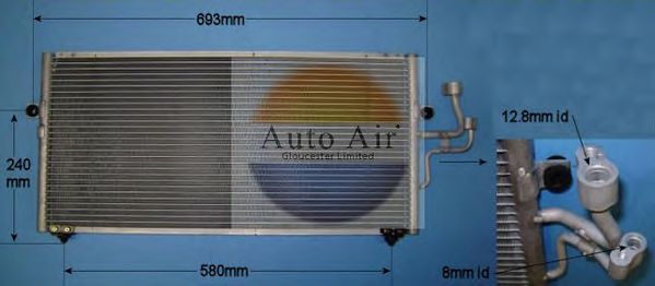 Condensator, airconditioning 16-1222