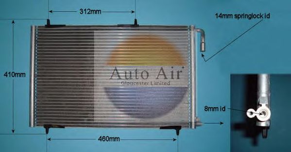 Condensator, airconditioning 16-8910