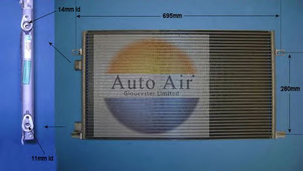 Condensator, airconditioning 16-9555