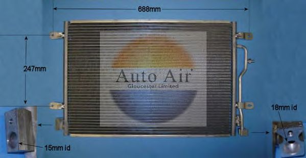 Condensator, airconditioning 16-9698