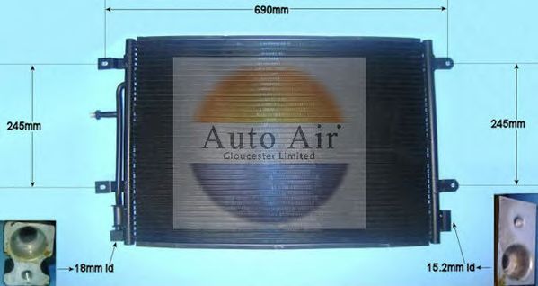 Condensator, airconditioning 16-9701