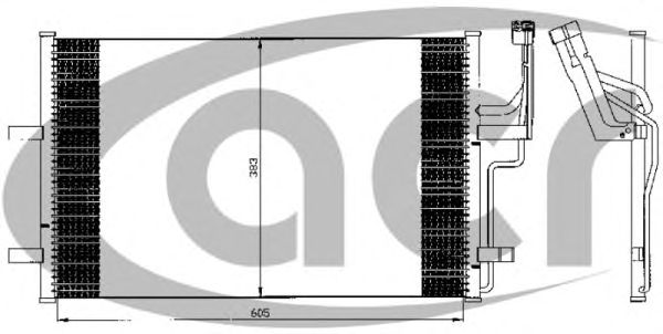 Condensator, airconditioning 300549