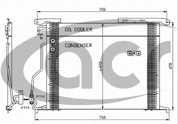 Condensator, airconditioning 300585