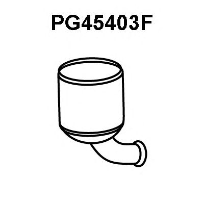 Partikelfilter, uitlaatinstallatie PG45403F