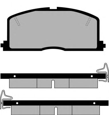 Комплект тормозных колодок, дисковый тормоз PA411