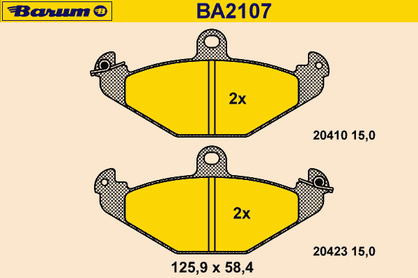 Brake Pad Set, disc brake BA2107