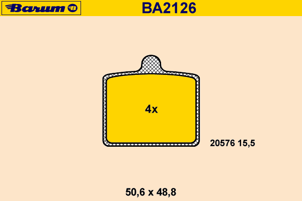 Kit de plaquettes de frein, frein à disque BA2126