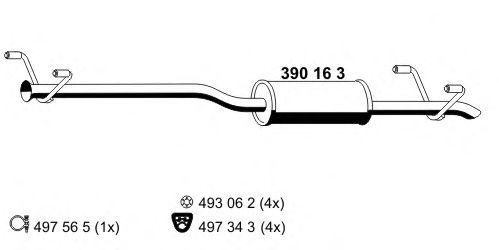 Middle Silencer 390163